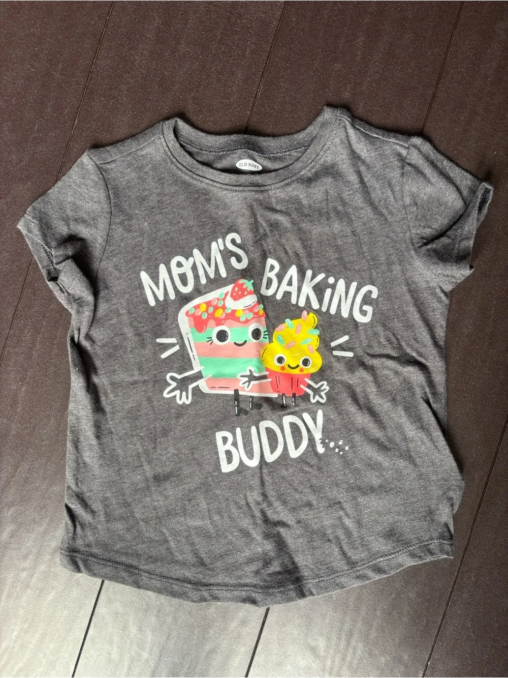 Old Navy Kids' Two-Pack Baking Graphic Tees — White & Charcoal